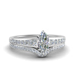 Load image into Gallery viewer, marquise-cut-graduated-channel-diamond-wedding-set-in-FD122866MQ-NL-WG
