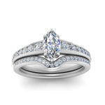 Load image into Gallery viewer, marquise-cut-graduated-channel-diamond-wedding-set-in-FD122866MQ-NL-WG
