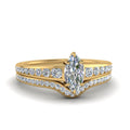 Thumbnail 55 - marquise-cut-graduated-channel-diamond-wedding-set-in-FD122866MQ-NL-YG