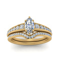 Thumbnail 56 - marquise-cut-graduated-channel-diamond-wedding-set-in-FD122866MQ-NL-YG