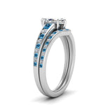 Load image into Gallery viewer, marquise-cut-graduated-channel-diamond-wedding-set-with-blue-topaz-in-FD122866MQGICBLTO-NL-WG
