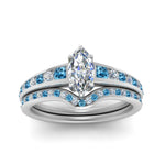 Load image into Gallery viewer, marquise-cut-graduated-channel-diamond-wedding-set-with-blue-topaz-in-FD122866MQGICBLTO-NL-WG
