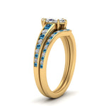 Load image into Gallery viewer, marquise-cut-graduated-channel-diamond-wedding-set-with-blue-topaz-in-FD122866MQGICBLTO-NL-YG
