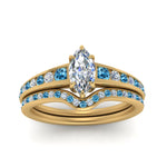 Load image into Gallery viewer, marquise-cut-graduated-channel-diamond-wedding-set-with-blue-topaz-in-FD122866MQGICBLTO-NL-YG
