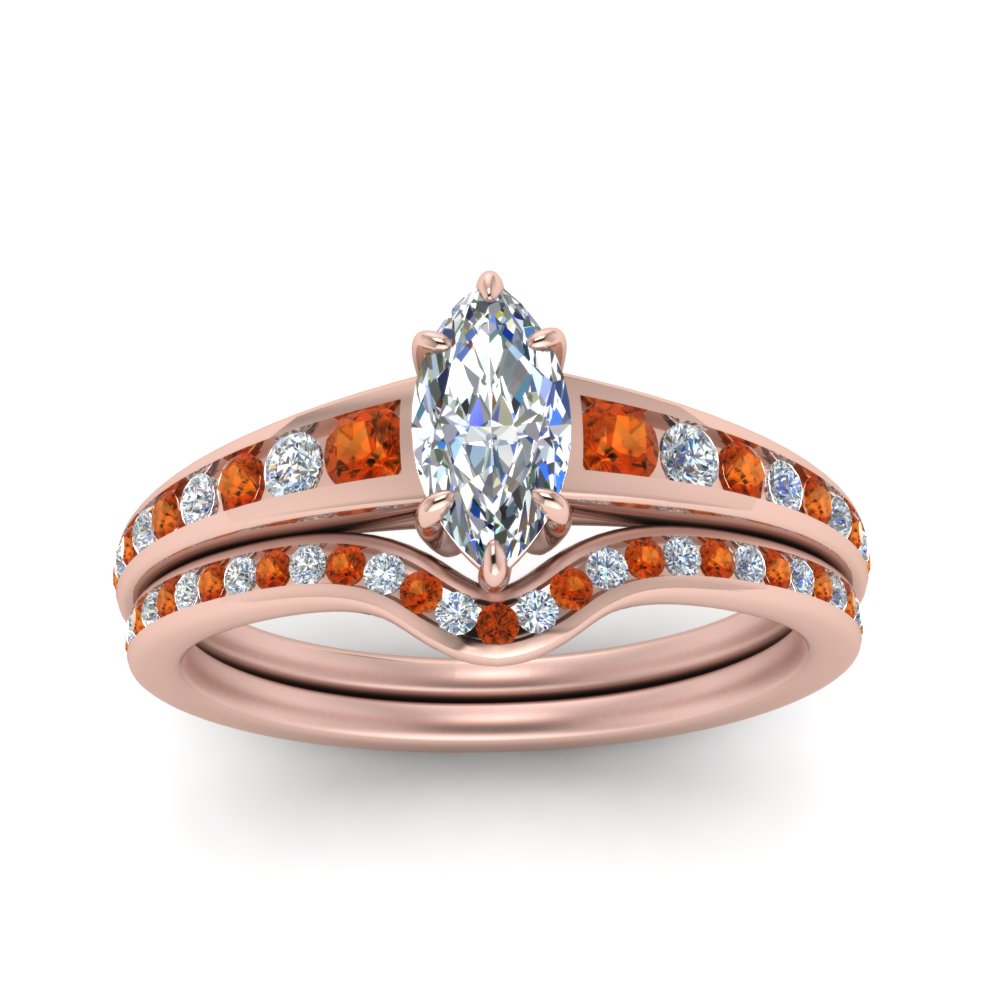 marquise-cut-graduated-channel-diamond-wedding-set-with-orange-sapphire-in-FD122866MQGSAOR-NL-RG