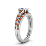 Load image into Gallery viewer, marquise-cut-graduated-channel-diamond-wedding-set-with-orange-sapphire-in-FD122866MQGSAOR-NL-WG
