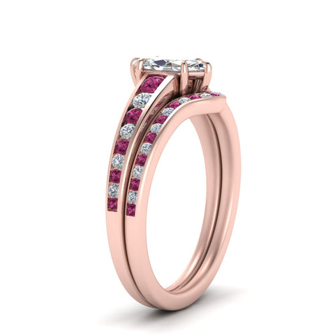 marquise-cut-graduated-channel-diamond-wedding-set-with-pink-sapphire-in-FD122866MQGSADRPI-NL-RG