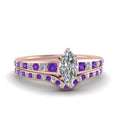 Thumbnail 22 - marquise-cut-graduated-channel-diamond-wedding-set-with-purple-topaz-in-FD122866MQGVITO-NL-RG
