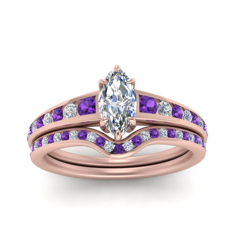 marquise-cut-graduated-channel-diamond-wedding-set-with-purple-topaz-in-FD122866MQGVITO-NL-RG