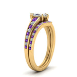 Load image into Gallery viewer, marquise-cut-graduated-channel-diamond-wedding-set-with-purple-topaz-in-FD122866MQGVITO-NL-YG
