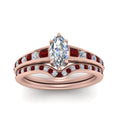 Thumbnail 14 - marquise-cut-graduated-channel-diamond-wedding-set-with-ruby-in-FD122866MQGRUDR-NL-RG