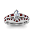 Thumbnail 41 - marquise-cut-graduated-channel-diamond-wedding-set-with-ruby-in-FD122866MQGRUDR-NL-WG