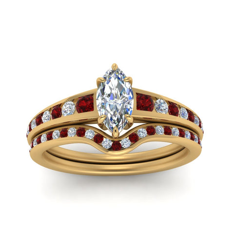 marquise-cut-graduated-channel-diamond-wedding-set-with-ruby-in-FD122866MQGRUDR-NL-YG