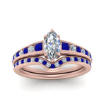 Load image into Gallery viewer, marquise-cut-graduated-channel-diamond-wedding-set-with-sapphire-in-FD122866MQGSABL-NL-RG
