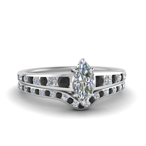 marquise-cut-graduated-channel-wedding-set-with-black-diamond-in-FD122866MQGBLACK-NL-WG