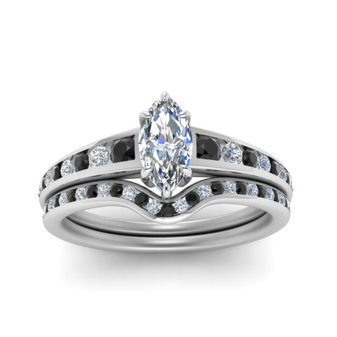 marquise-cut-graduated-channel-wedding-set-with-black-diamond-in-FD122866MQGBLACK-NL-WG