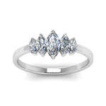 Load image into Gallery viewer, marquise-cut-half-carat-five-stone-diamond-ring-0.50-ct-in-platinum-FD8008-0.5CTMQBANGLE5-NL-WG