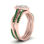 Load image into Gallery viewer, marquise-cut-halo-emerald-infinity-bridal-set-in-rose-gold-FD9212MQGEMGR-NL-RG-B2.jpg
