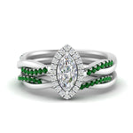 Load image into Gallery viewer, marquise-cut-halo-emerald-infinity-bridal-set-in-white-gold-FD9212MQGEMGR-NL-WG-B2.jpg