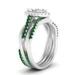 Load image into Gallery viewer, marquise-cut-halo-emerald-infinity-bridal-set-in-white-gold-FD9212MQGEMGR-NL-WG-B2.jpg