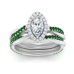 Load image into Gallery viewer, marquise-cut-halo-emerald-infinity-bridal-set-in-white-gold-FD9212MQGEMGR-NL-WG-B2.jpg
