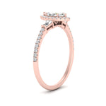 Load image into Gallery viewer, marquise-cut-halo-lab-diamond-ring-with-baguette-in-rose-gold-FD10047MQRANGLE2-NL-RG