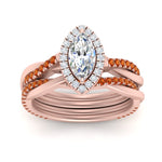 Load image into Gallery viewer, marquise-cut-halo-orange-sapphire-infinity-bridal-set-in-rose-gold-FD9212MQGSAOR-NL-RG-B2.jpg