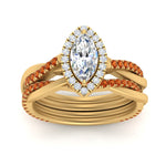 Load image into Gallery viewer, marquise-cut-halo-orange-sapphire-infinity-bridal-set-in-yellow-gold-FD9212MQGSAOR-NL-YG-B2.jpg
