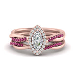 Load image into Gallery viewer, marquise-cut-halo-pink-sapphire-infinity-bridal-set-in-rose-gold-FD9212MQGSADRPI-NL-RG-B2.jpg
