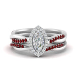 Load image into Gallery viewer, marquise-cut-halo-ruby-infinity-bridal-set-in-white-gold-FD9212MQGRUDR-NL-WG-B2.jpg
