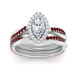 Load image into Gallery viewer, marquise-cut-halo-ruby-infinity-bridal-set-in-white-gold-FD9212MQGRUDR-NL-WG-B2.jpg