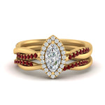 Load image into Gallery viewer, marquise-cut-halo-ruby-infinity-bridal-set-in-yellow-gold-FD9212MQGRUDR-NL-YG-B2.jpg