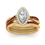 Load image into Gallery viewer, marquise-cut-halo-ruby-infinity-bridal-set-in-yellow-gold-FD9212MQGRUDR-NL-YG-B2.jpg
