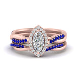 Load image into Gallery viewer, marquise-cut-halo-sapphire-infinity-bridal-set-in-rose-gold-FD9212MQGSABL-NL-RG-B2.jpg