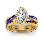 Load image into Gallery viewer, marquise-cut-halo-sapphire-infinity-bridal-set-in-yellow-gold-FD9212MQGSABL-NL-YG-B2.jpg

