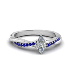 Load image into Gallery viewer, marquise-cut-infinity-twist-diamond-engagement-ring-with-blue-sapphire-in-14K-white-gold-FD8253MQRGSABL-NL-WG
