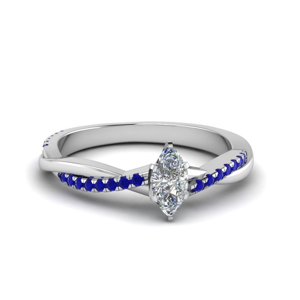 marquise-cut-infinity-twist-diamond-engagement-ring-with-blue-sapphire-in-14K-white-gold-FD8253MQRGSABL-NL-WG
