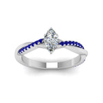 Load image into Gallery viewer, marquise-cut-infinity-twist-diamond-engagement-ring-with-blue-sapphire-in-14K-white-gold-FD8253MQRGSABL-NL-WG
