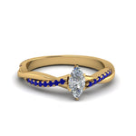 Load image into Gallery viewer, marquise-cut-infinity-twist-diamond-engagement-ring-with-blue-sapphire-in-14K-yellow-gold-FD8253MQRGSABL-NL-YG
