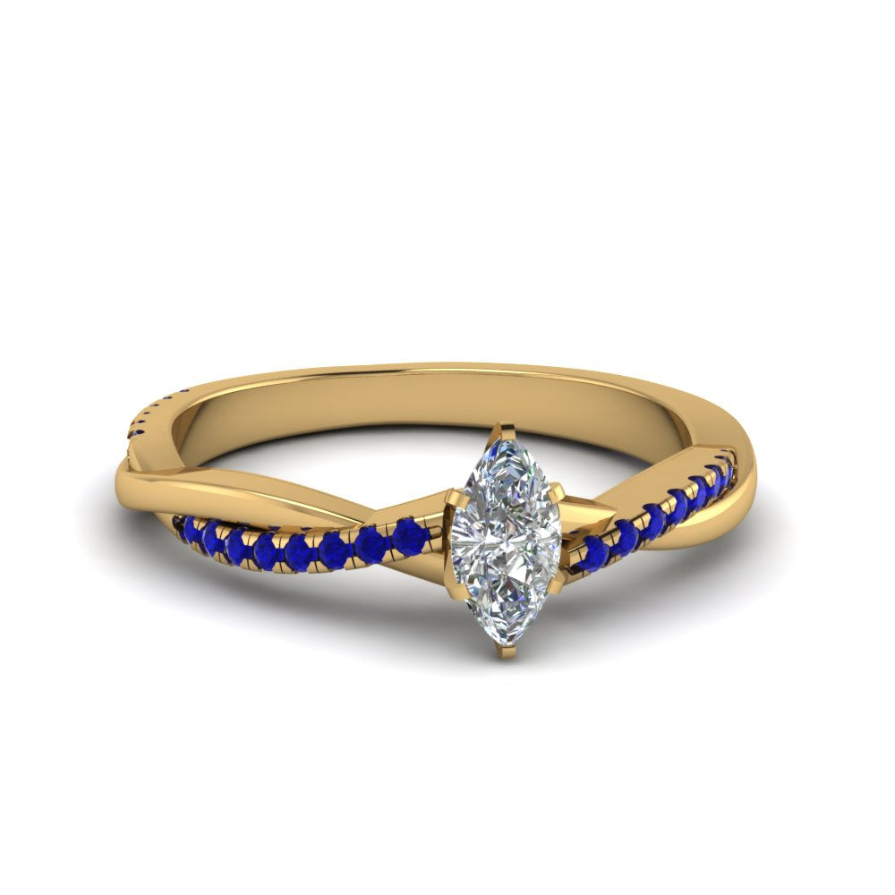 marquise-cut-infinity-twist-diamond-engagement-ring-with-blue-sapphire-in-14K-yellow-gold-FD8253MQRGSABL-NL-YG