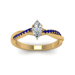 Load image into Gallery viewer, marquise-cut-infinity-twist-diamond-engagement-ring-with-blue-sapphire-in-14K-yellow-gold-FD8253MQRGSABL-NL-YG
