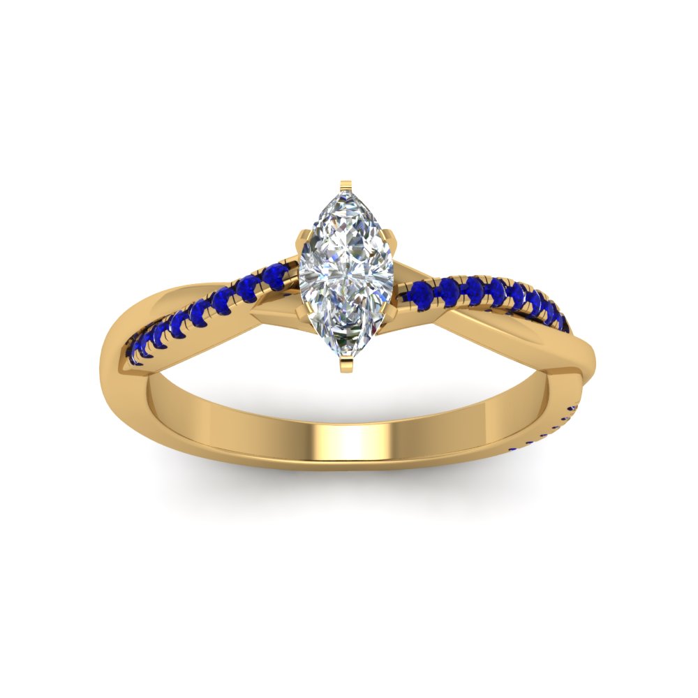 marquise-cut-infinity-twist-diamond-engagement-ring-with-blue-sapphire-in-14K-yellow-gold-FD8253MQRGSABL-NL-YG