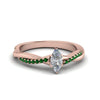 Load image into Gallery viewer, marquise-cut-infinity-twist-diamond-engagement-ring-with-emerald-in-14K-rose-gold-FD8253MQRGEMGR-NL-RG