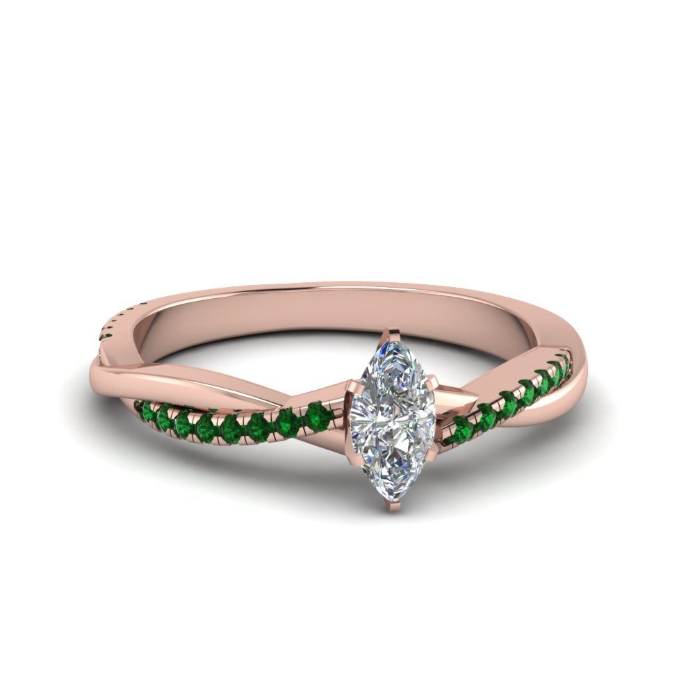 marquise-cut-infinity-twist-diamond-engagement-ring-with-emerald-in-14K-rose-gold-FD8253MQRGEMGR-NL-RG