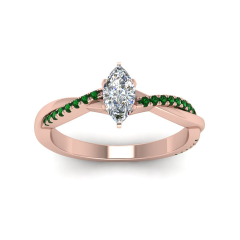 marquise-cut-infinity-twist-diamond-engagement-ring-with-emerald-in-14K-rose-gold-FD8253MQRGEMGR-NL-RG