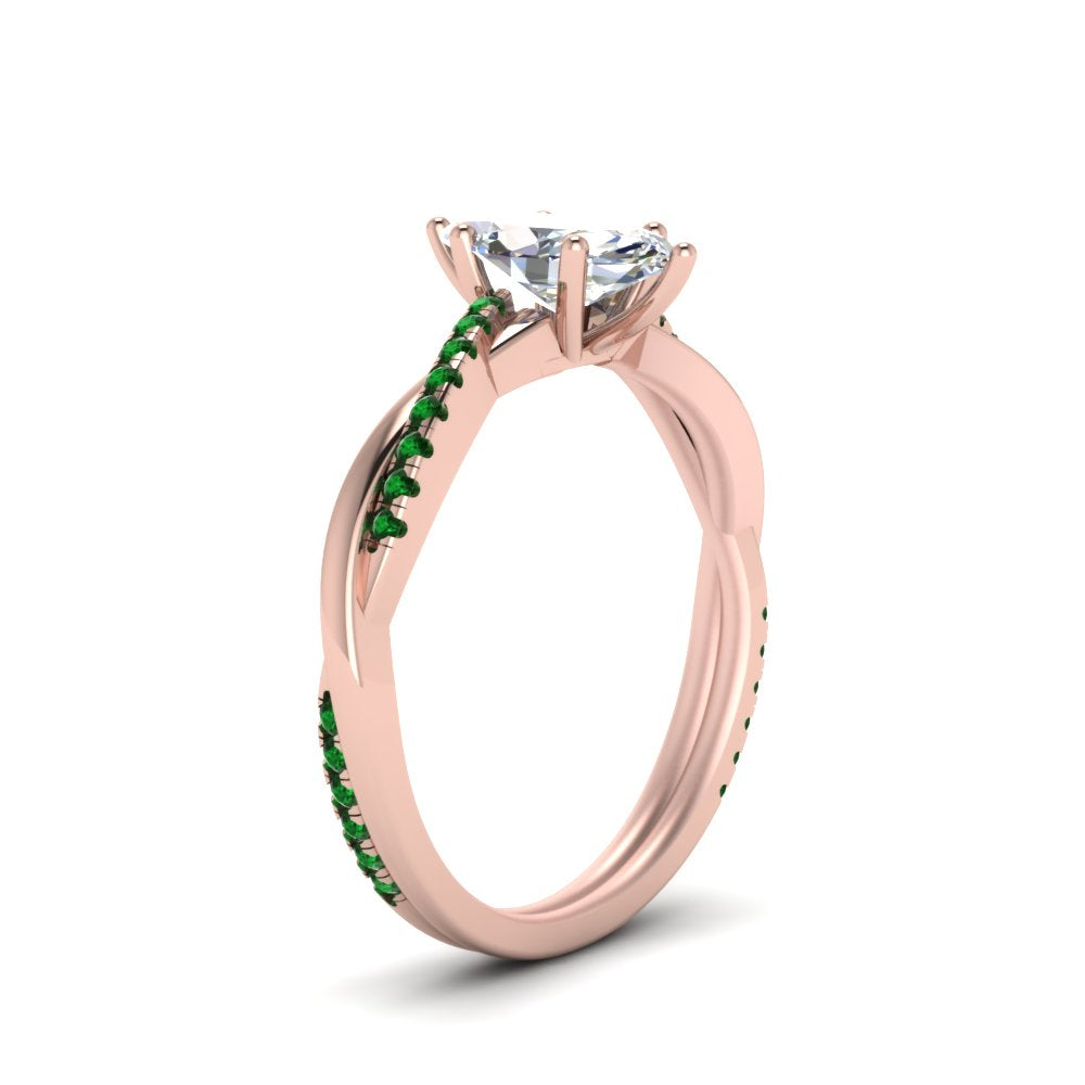 marquise-cut-infinity-twist-diamond-engagement-ring-with-emerald-in-14K-rose-gold-FD8253MQRGEMGR-NL-RG