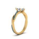 Load image into Gallery viewer, marquise-cut-infinity-twist-diamond-engagement-ring-with-ice-blue-topaz-in-14K-yellow-gold-FD8253MQRGICBLTO-NL-YG
