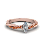 Load image into Gallery viewer, marquise-cut-infinity-twist-diamond-engagement-ring-with-orange-sapphire-in-14K-rose-gold-FD8253MQRGSAOR-NL-RG
