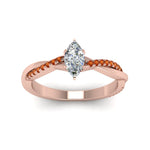 Load image into Gallery viewer, marquise-cut-infinity-twist-diamond-engagement-ring-with-orange-sapphire-in-14K-rose-gold-FD8253MQRGSAOR-NL-RG
