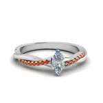 Load image into Gallery viewer, marquise-cut-infinity-twist-diamond-engagement-ring-with-orange-sapphire-in-14K-white-gold-FD8253MQRGSAOR-NL-WG
